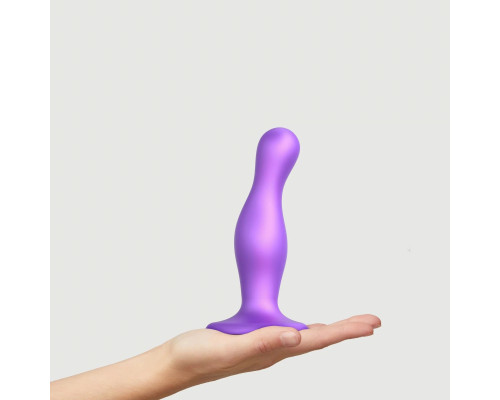 Фиолетовая насадка Strap-On-Me Dildo Plug Curvy size M