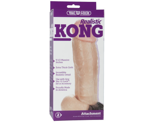 Крупная насадка Vac-U-Lock Realistic Kong - 23 см.