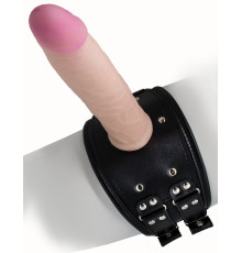 Черный пояс на бедро  Люкс  с телесной насадкой