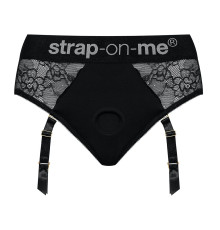 Черные трусики для насадок Diva Lingerie Harness - size S