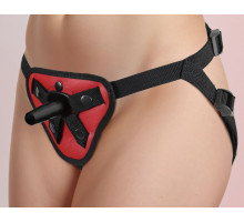 Красный пояс с двумя типами фиксации насадок