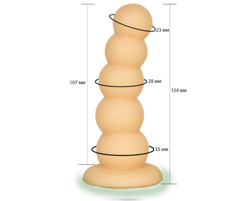Телесная насадка-елочка Harness - 12,4 см.