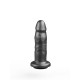 Черная реалистичная насадка-фаллоимитатор с головкой - 13 см.