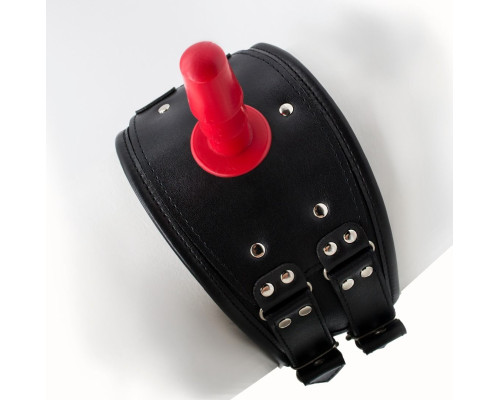 Черный пояс на бедро  Люкс  с телесной насадкой