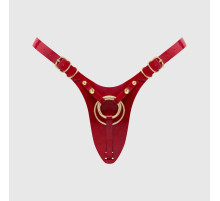 Красный пояс для фиксации насадок Strap-On-Me Leatherette Harness Fabulous