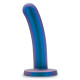 Синяя насадка с гладкой поверхностью Surrender 5.75 Inch Intermediate Pegging Dildo - 14,6 см.