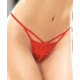 Ажурные трусики-стринг с разрезом