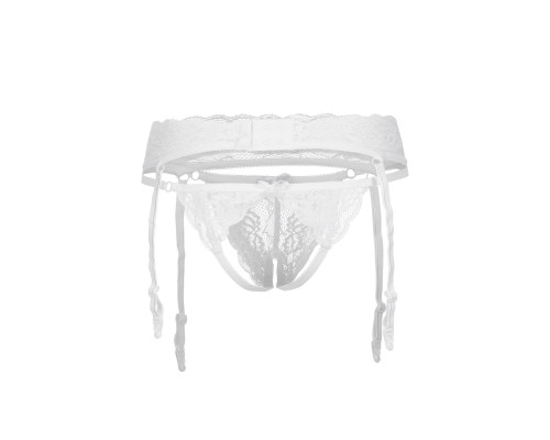 Кружевной пояс с пажами для чулок и трусики