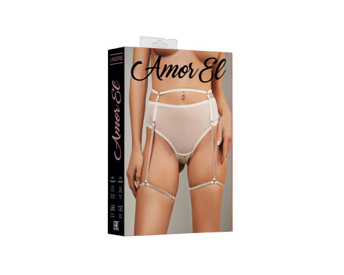 Трусики-танга с украшенным кристаллами поясом