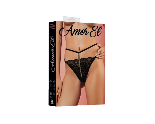 Трусики-стринги с декоративным пояском со стразами