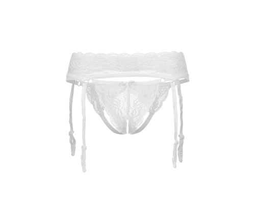 Кружевной пояс с пажами для чулок и трусики