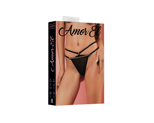 Сексуальные трусики-танга со сверкающей съёмной бретелью