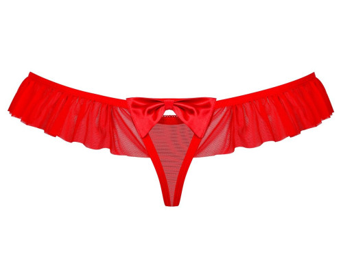 Кружевные трусики-стринги с юбочкой