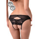 Эротические трусики со вставкой стрейч-сетки на поясе
