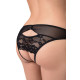 Эротические трусики со вставкой стрейч-сетки на поясе