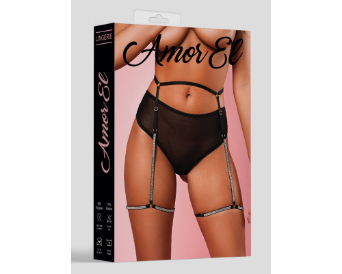 Трусики-танга с украшенным кристаллами поясом