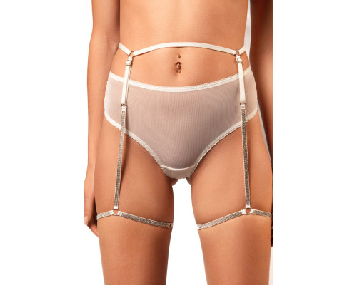 Трусики-танга с украшенным кристаллами поясом