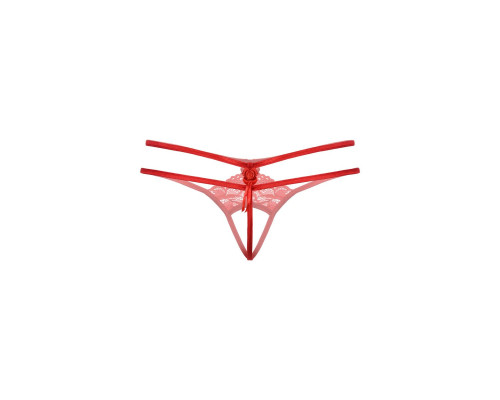 Женские трусики с кружевным рисунком и прорезью