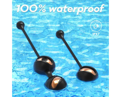 Набор из 2 черных виброшариков Gem-Rct