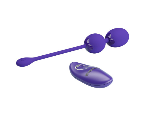 Фиолетовые вагинальные виброшарики Willie-Youth с пультом ДУ