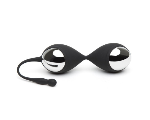 Черно-серебристые вагинальные шарики Inner Goddess Kegel Toner Balls