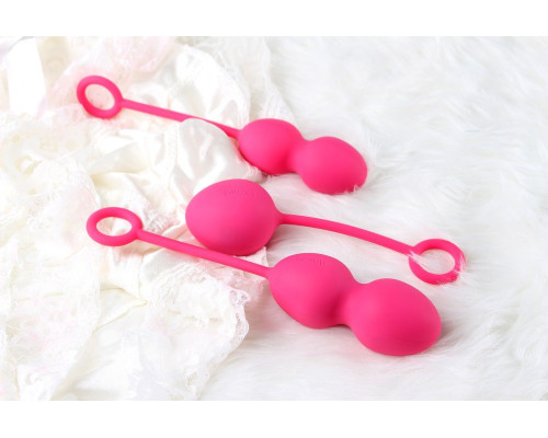 Набор розовых вагинальных шариков Nova Ball со смещенным центром тяжести