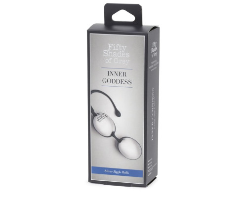 Серебристо-черные вагинальные шарики Inner Goddess Silver Jiggle Balls