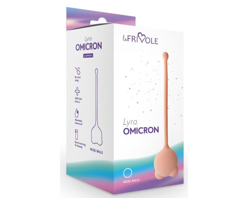Бежевый вагинальный шарик Omicron