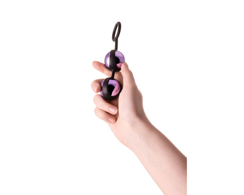 Фиолетово-черная вагинальные шарики TOYFA A-toys