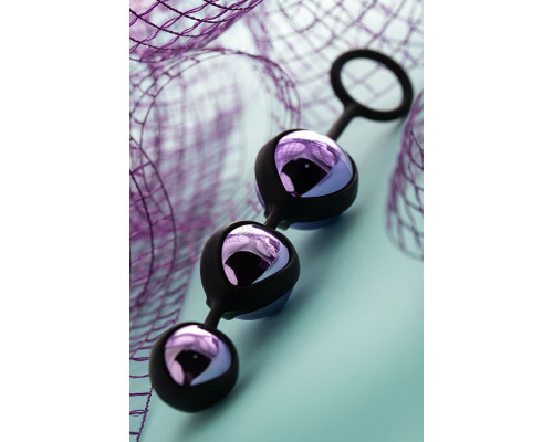 Фиолетово-черные тройные вагинальные шарики TOYFA A-toys