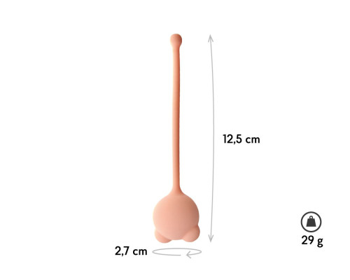 Бежевый вагинальный шарик Omicron