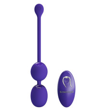 Фиолетовые вагинальные виброшарики Willie-Youth с пультом ДУ