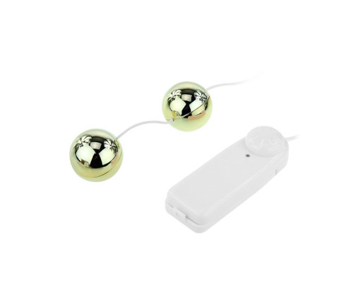 Золотистые шарики с вибрацией Goden Balls