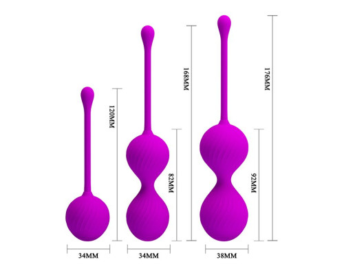 Набор лиловых вагинальных шариков Kegel Ball