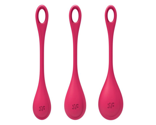 Набор из 3 красных вагинальных шариков Yoni Power 1