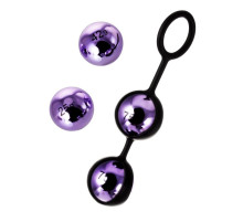 Фиолетово-чёрный набор вагинальных шариков TOYFA A-toys