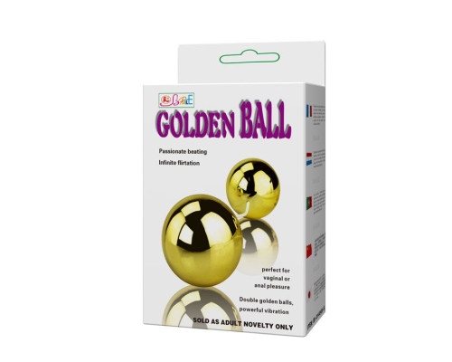 Золотистые шарики с вибрацией Goden Balls