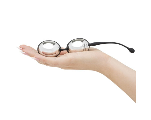 Серебристо-черные вагинальные шарики Inner Goddess Silver Jiggle Balls