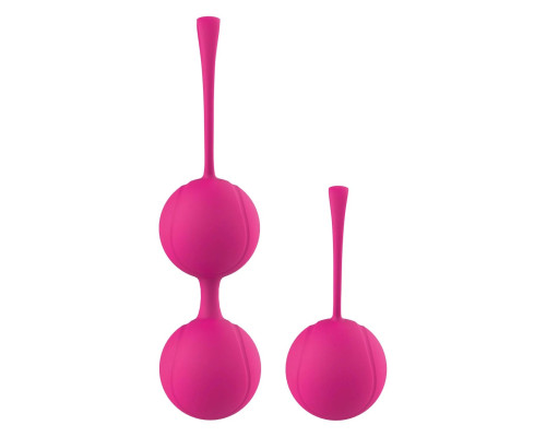 Набор розовых вагинальных шариков PLEASURE BALLS   EGGS DUO BALL SET