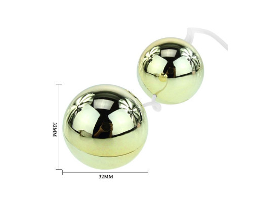 Золотистые шарики с вибрацией Goden Balls