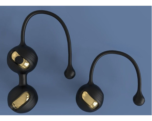 Набор из 2 черных виброшариков Gem-Rct