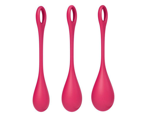 Набор из 3 красных вагинальных шариков Yoni Power 1