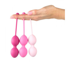 Набор из 3 розовых вагинальных шариков FemmeFit Advanced Pelvic Muscle Training Set