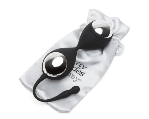 Черно-серебристые вагинальные шарики Inner Goddess Kegel Toner Balls