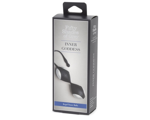 Черно-серебристые вагинальные шарики Inner Goddess Kegel Toner Balls