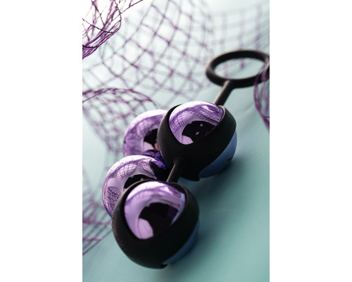 Фиолетово-чёрный набор вагинальных шариков TOYFA A-toys