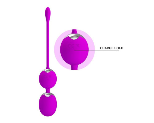 Лиловые вагинальные виброшарики Willie с пультом ДУ