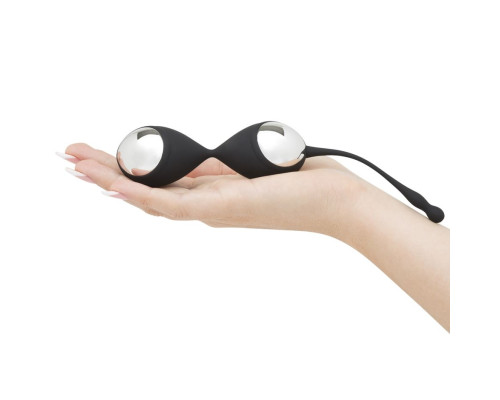 Черно-серебристые вагинальные шарики Inner Goddess Kegel Toner Balls