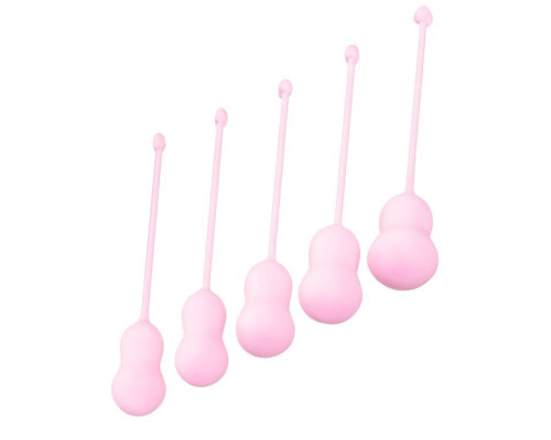 Набор из 5 розовых вагинальных шариков Tulips