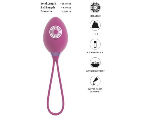 Фиолетовый вагинальный шарик ROVANA RC Love Ball